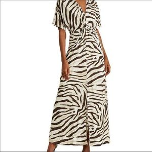Ralph Lauren Zebra print maxi dress size petite small